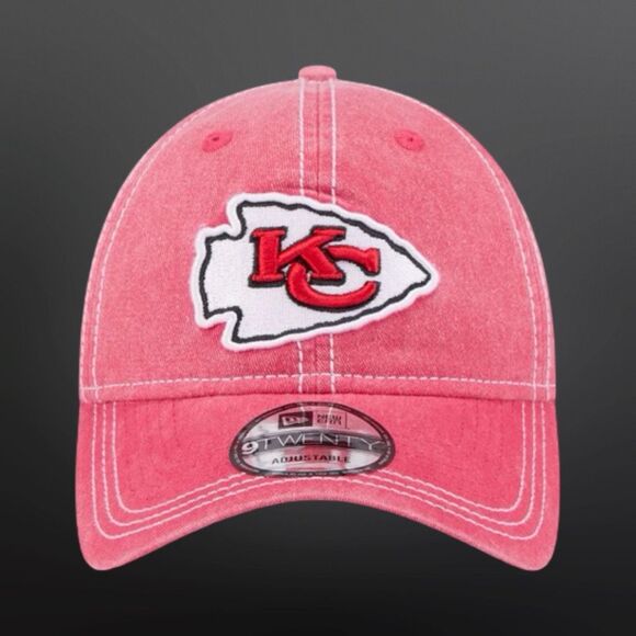 New Era Kansas City Chiefs Washed Contrast 9TWENTY Adjustable Back Hat Cap NEW - Picture 7 of 7